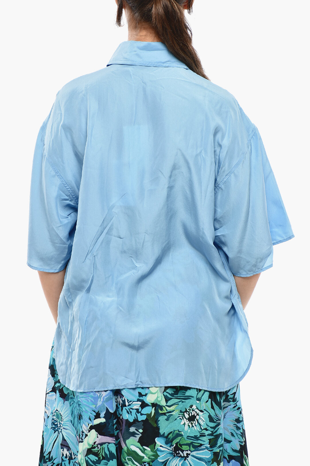 Stella McCartney 2405~Silk Shirt with Cut-Out Details, view 2