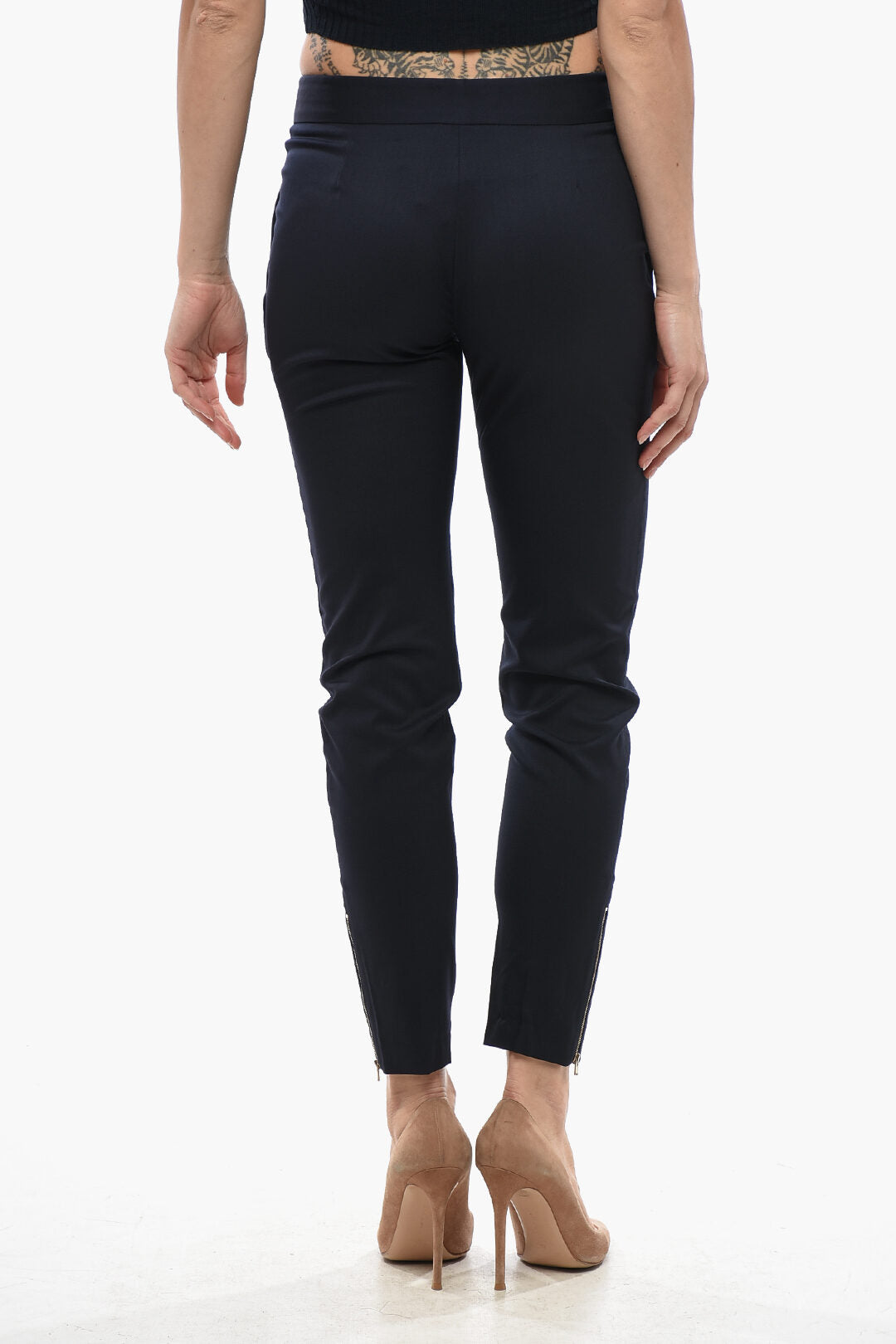 Stella McCartney 2550~Low-Rise Wool Trousers with Hidden Closure