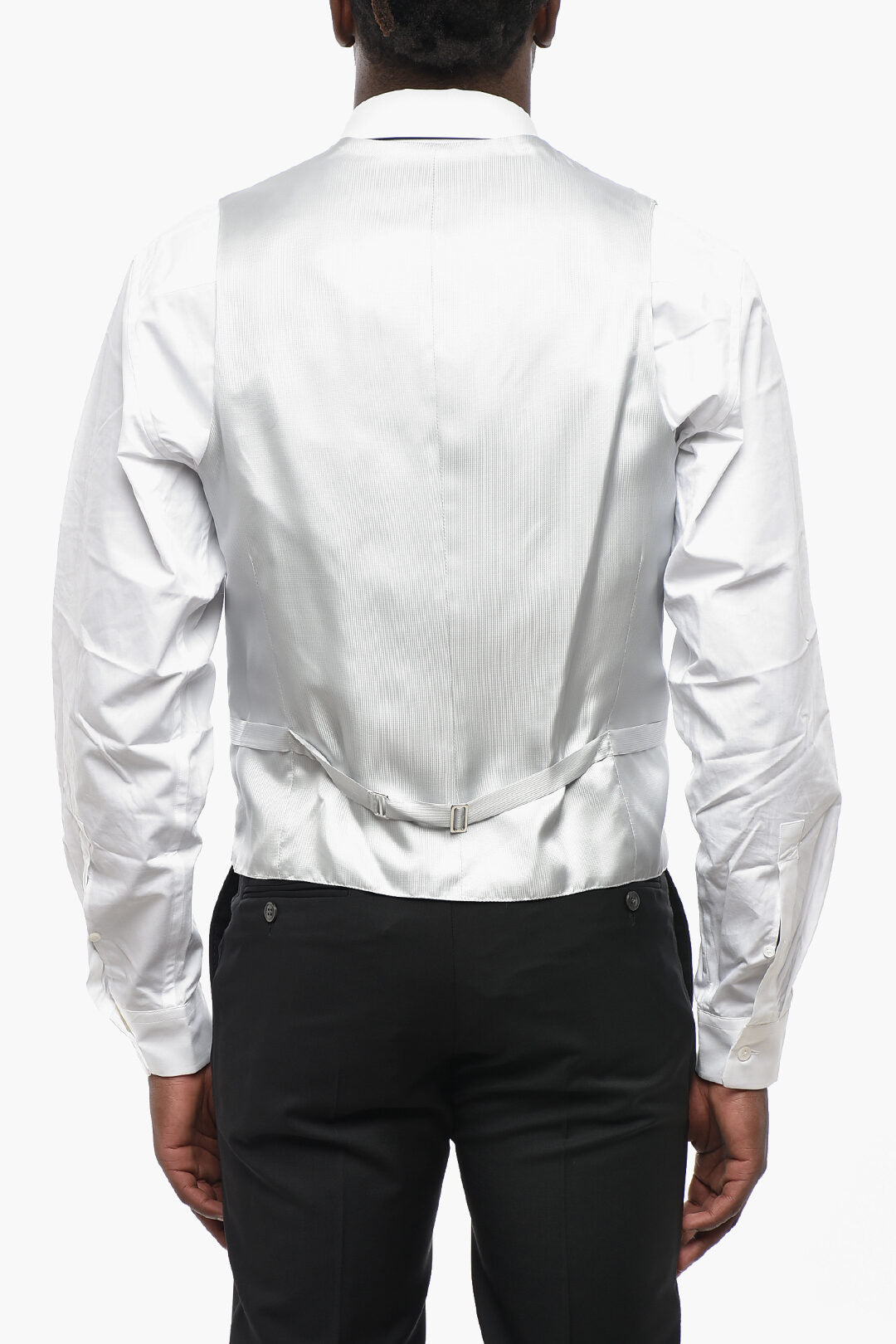 Corneliani 2470~CODE Silk Waistcoat with Fabric-Covered Buttons