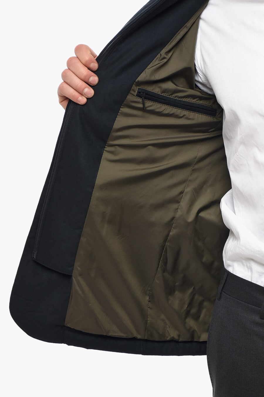 Corneliani 2405~CC COLLECTION Eco-Suede Quilted Jacket, view 5