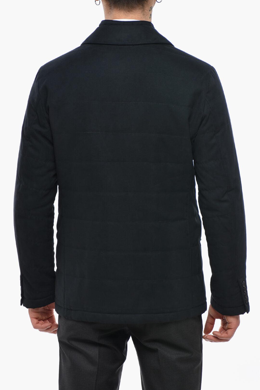 Corneliani 2405~CC COLLECTION Eco-Suede Quilted Jacket, view 2