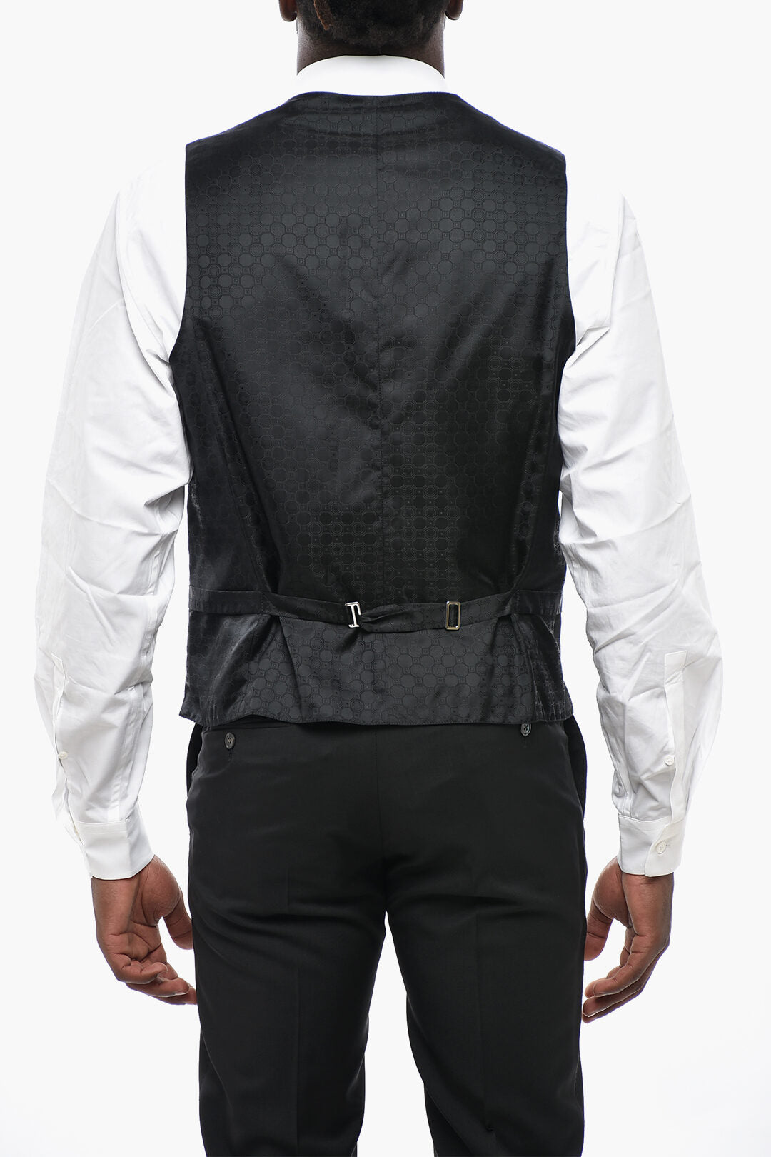 Corneliani 3500~Virgin Wool Waistcoat with Fabric-Covered Buttons, view 2