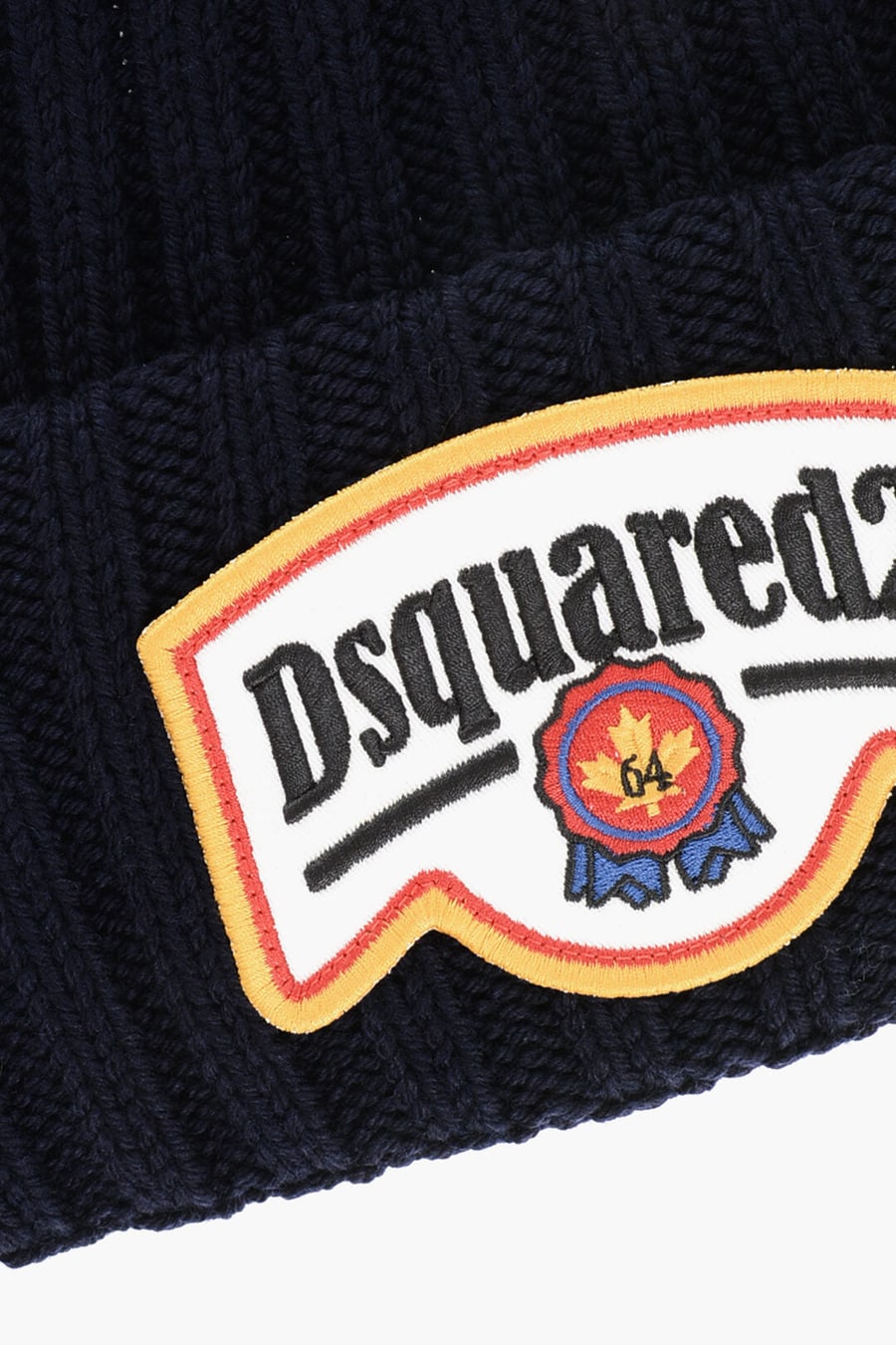 Dsquared2 2405~Wool Beanie with Embossed Logo, view 2