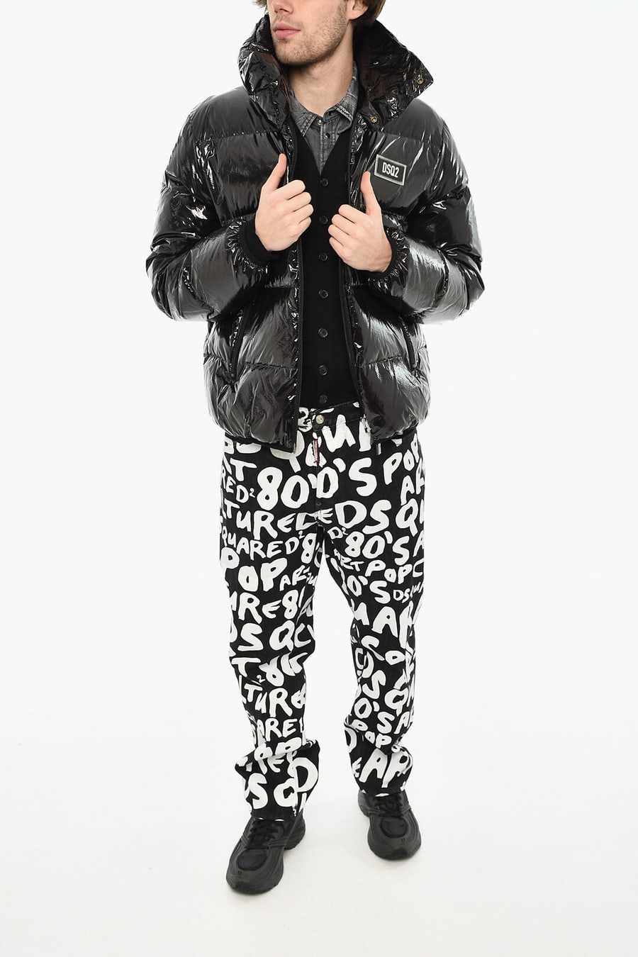 Dsquared2 3500~Glossy Nylon Down Jackets with Monogram, view 4