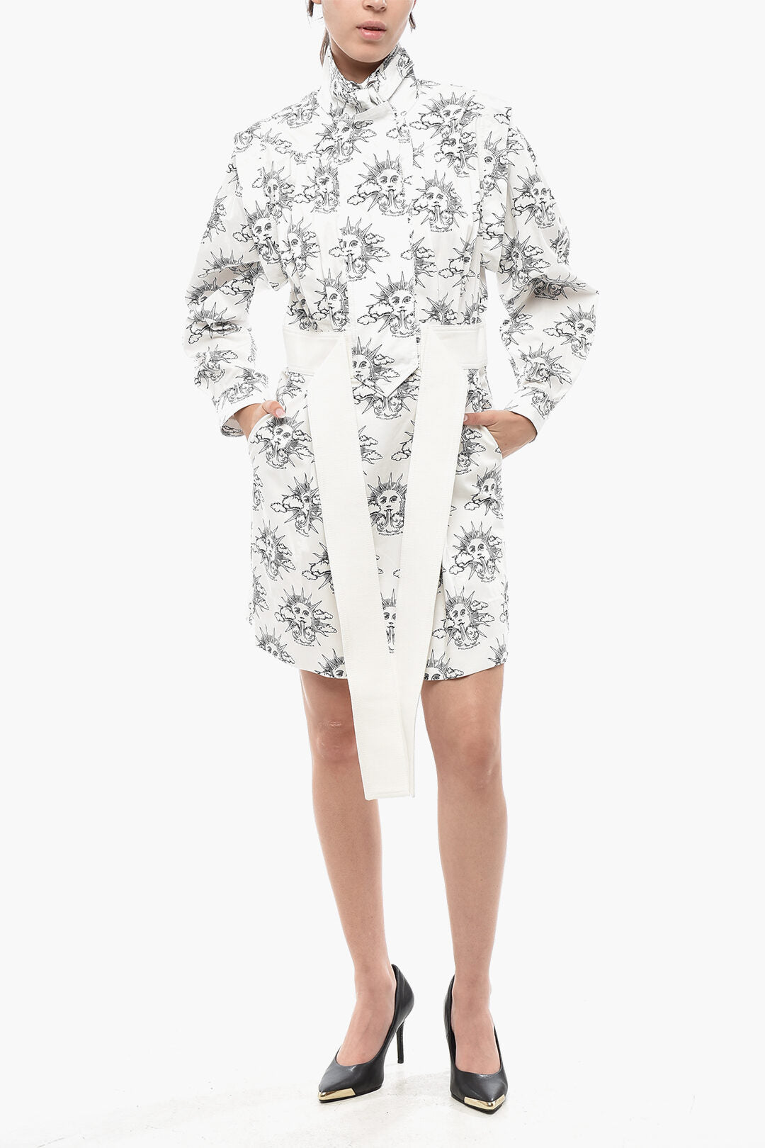 Stella McCartney 2550~Long-Sleeve Shirt Dress YVONNE With Contrast Graphic Print