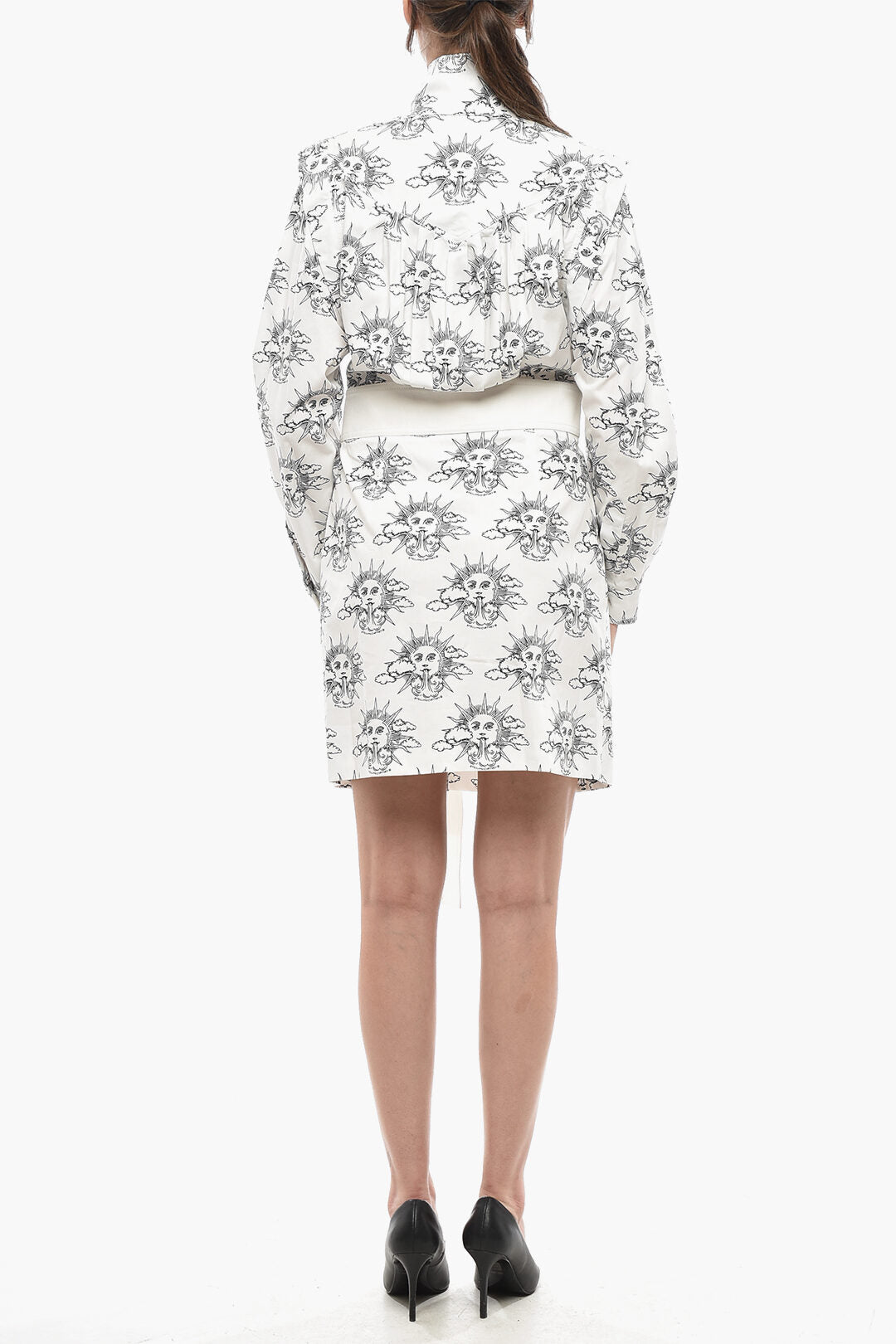 Stella McCartney 2550~Long-Sleeve Shirt Dress YVONNE With Contrast Graphic Print, view 2