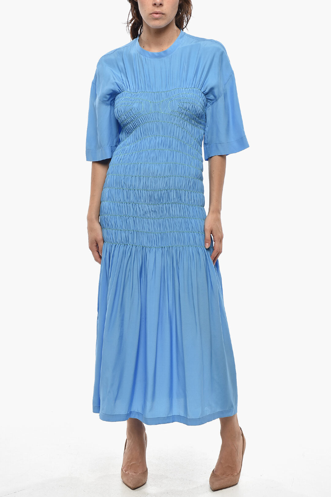 Stella McCartney 2405~Satin Draped Dress ENVERS