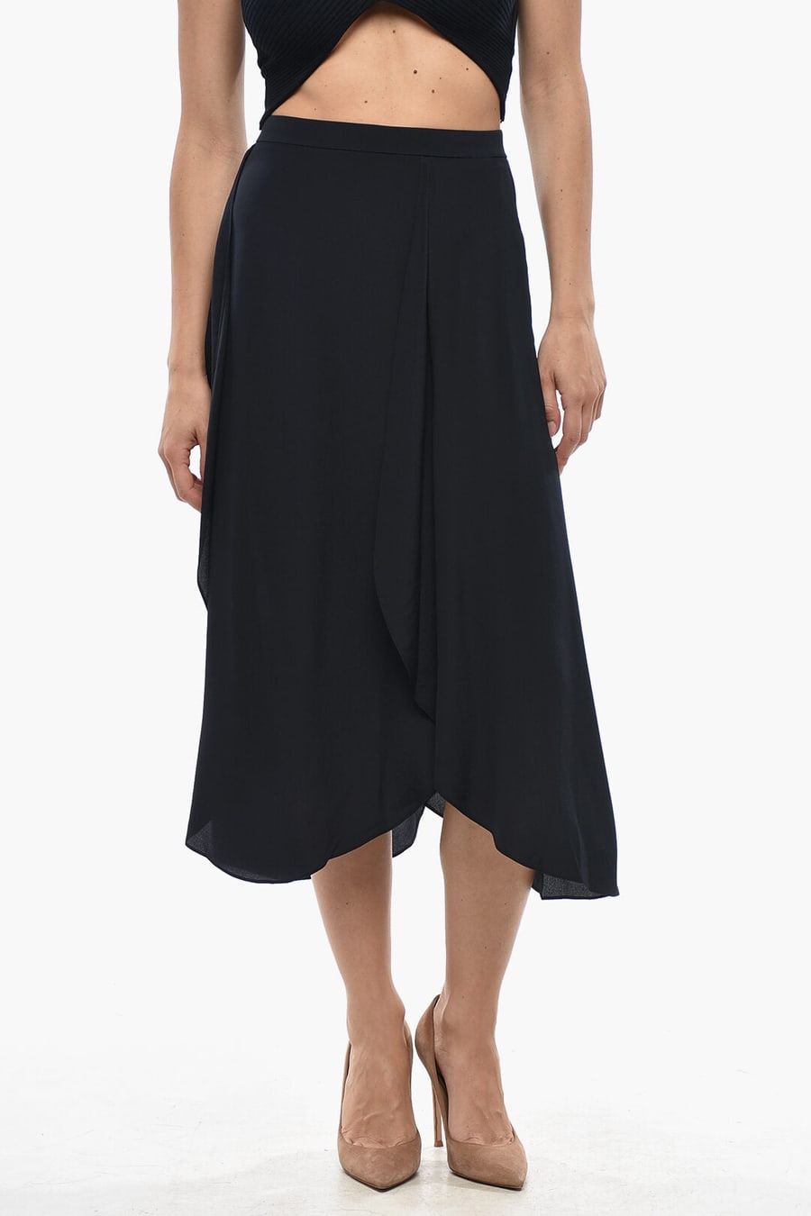 Stella McCartney 3500~Silk Crepe de Chine Midi Skirt