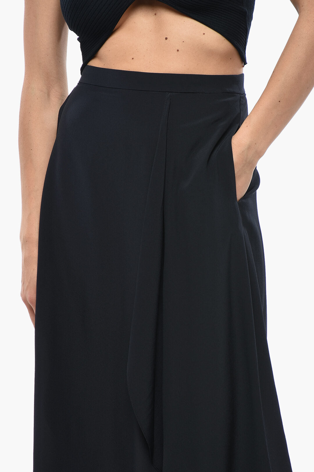 Stella McCartney 3500~Silk Crepe de Chine Midi Skirt, view 2