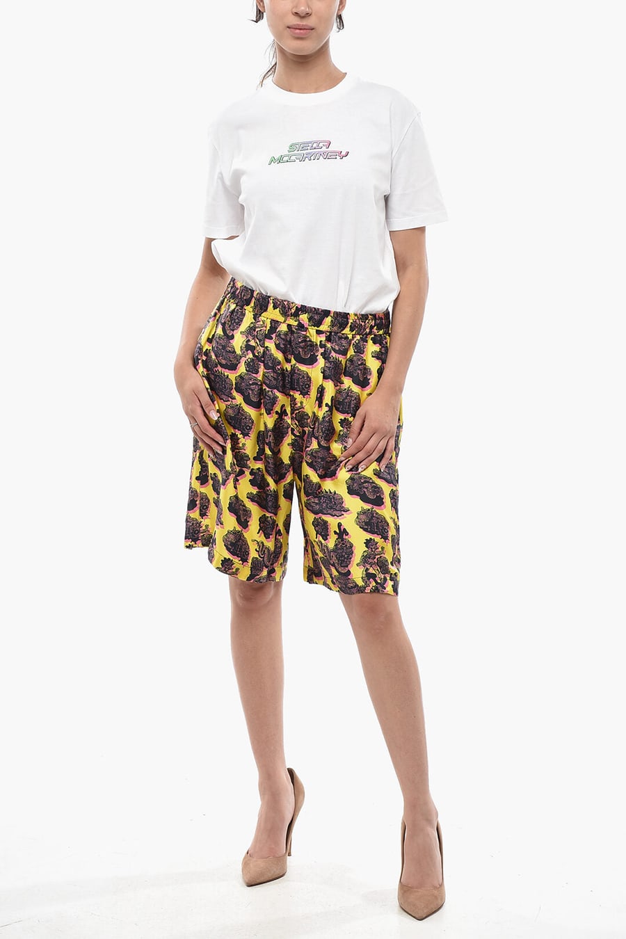 Stella McCartney 3000~Silk Patterned Shorts TIMOTHY, view 4