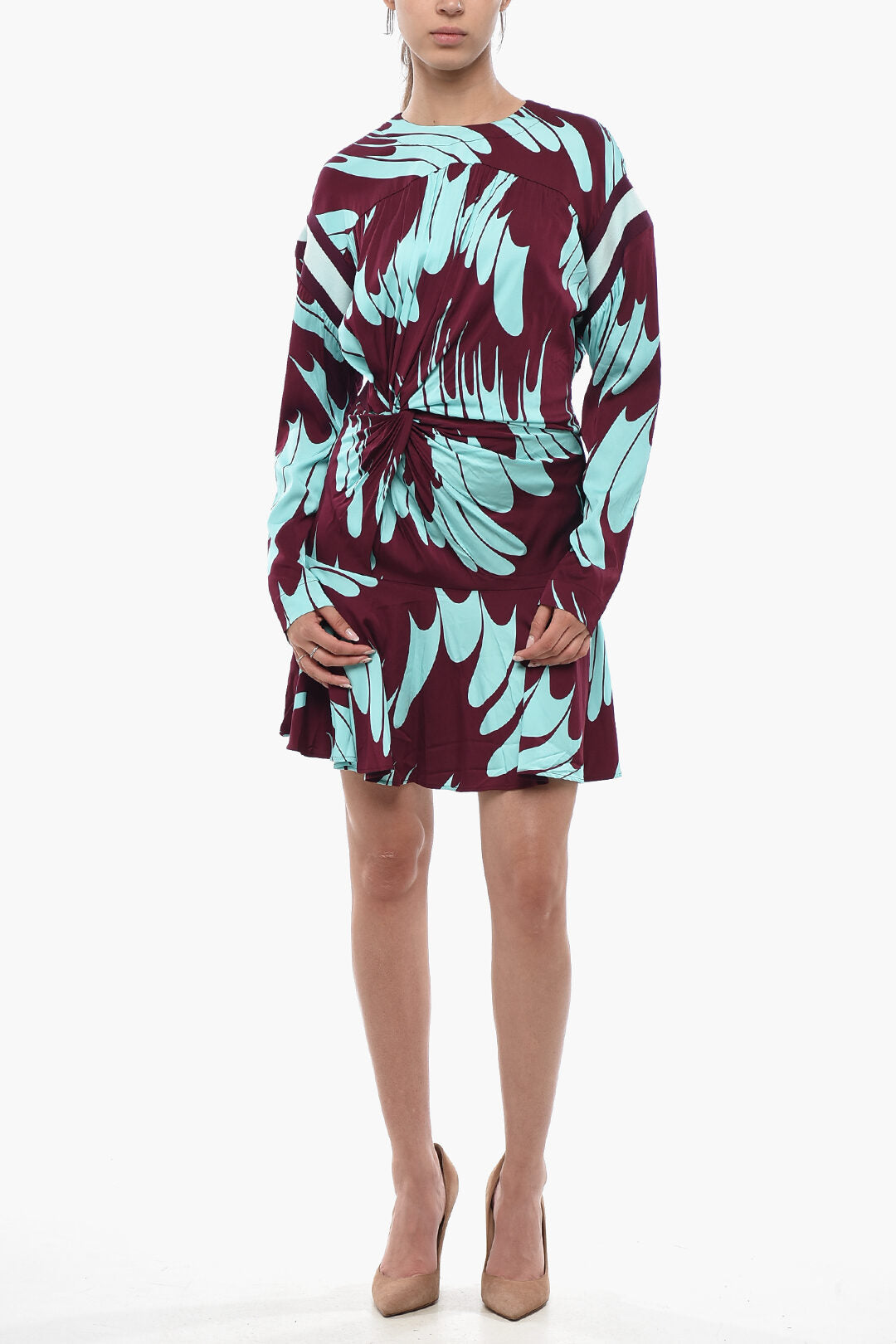 Stella McCartney 0160~Draped Mini Dress MAISIE with Floral Pattern