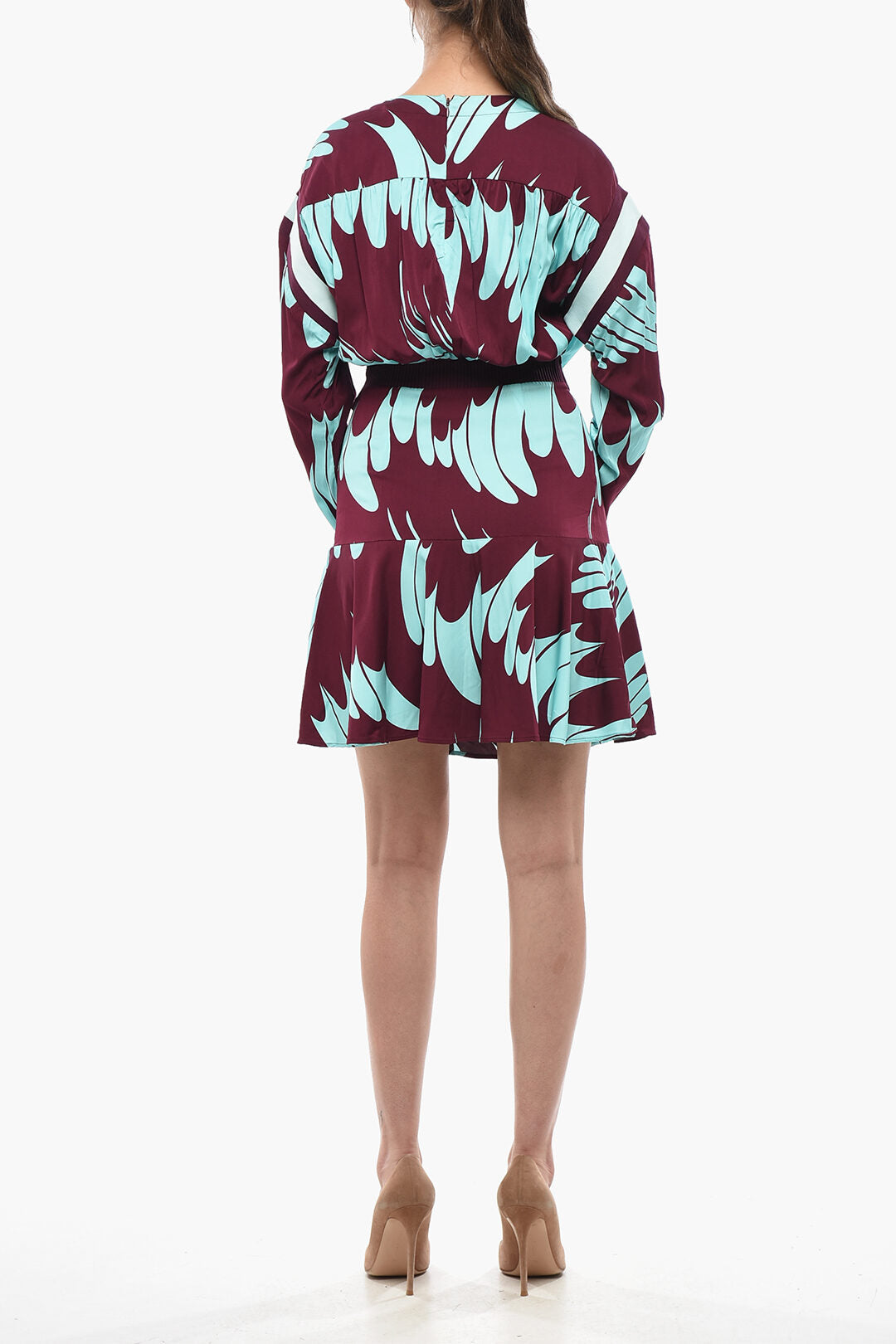 Stella McCartney 0160~Draped Mini Dress MAISIE with Floral Pattern, view 2