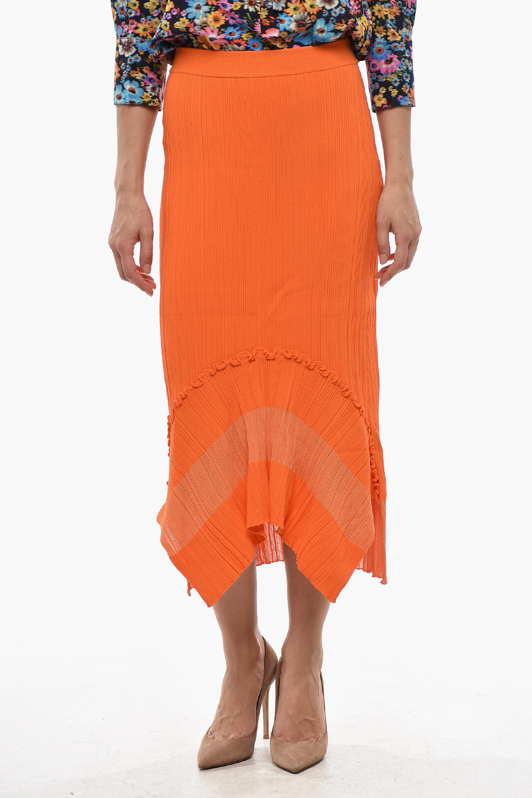 Stella McCartney 2950~Asymmetric Pleated Skirt