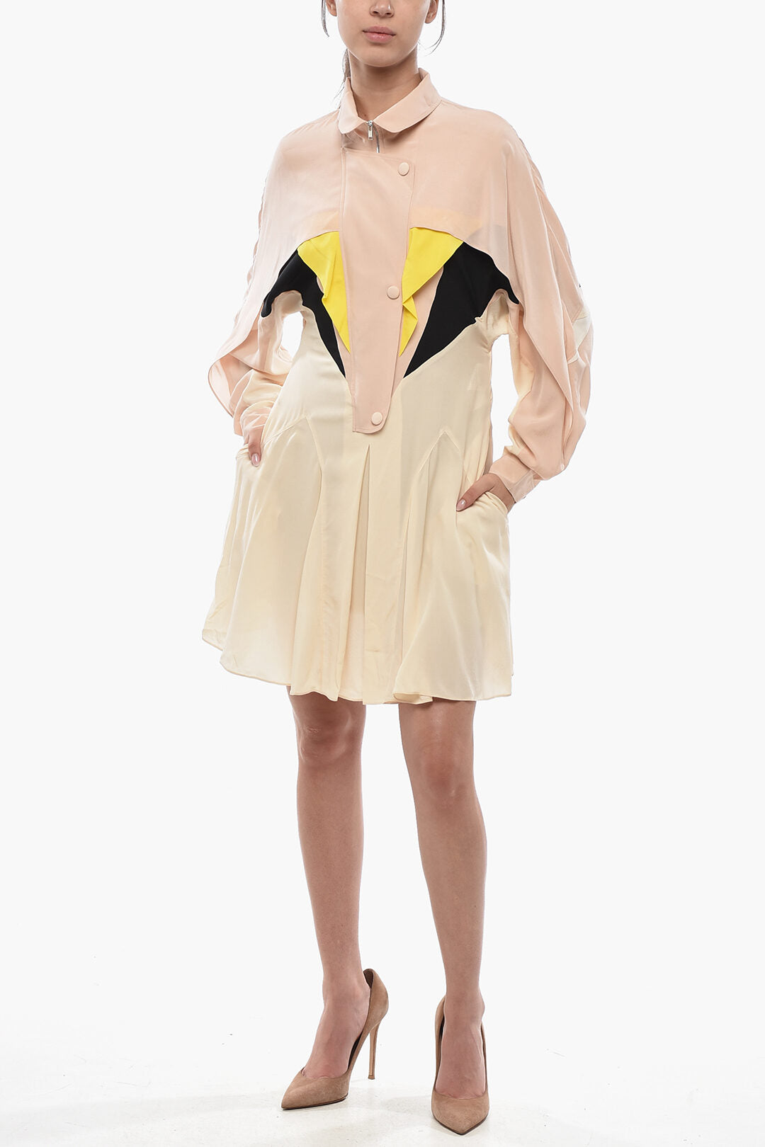 Stella McCartney 3050~Half-Zip Dress MARGOT with Contrast Details