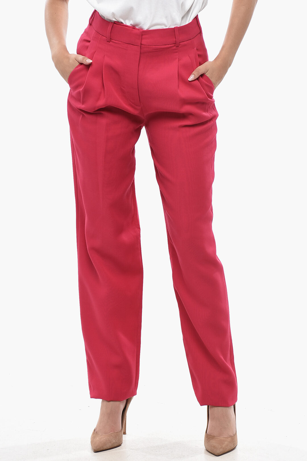 Stella McCartney 3050~Wool-Blend 2-Pleat Trousers LARA