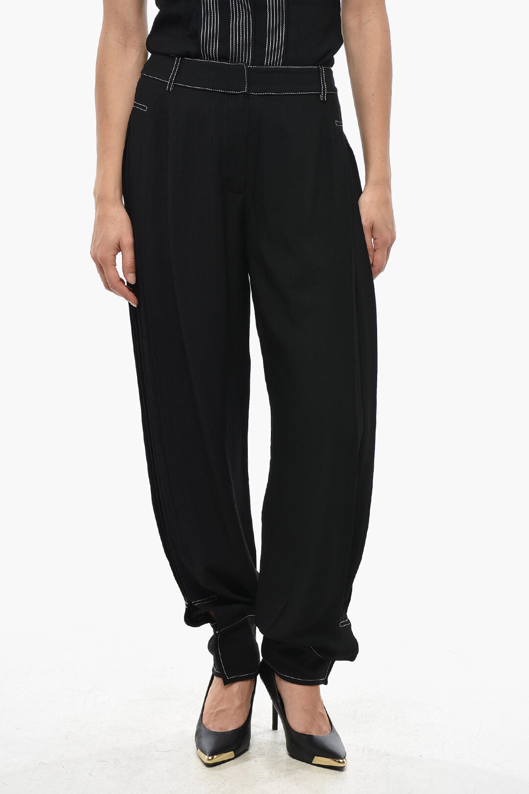 Stella McCartney 3500~High-Waist Trousers NANCY With Pleats