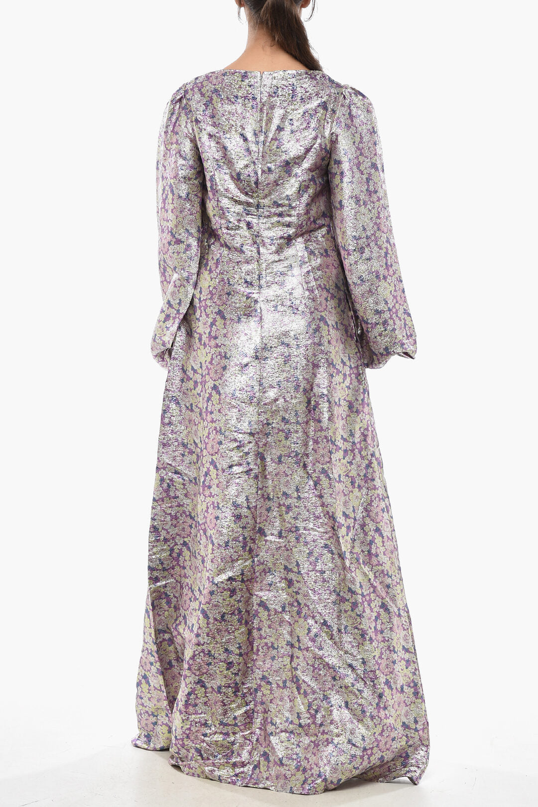Stella McCartney 3250~Lurex Maxi Dress LAVANYA With Floral Print