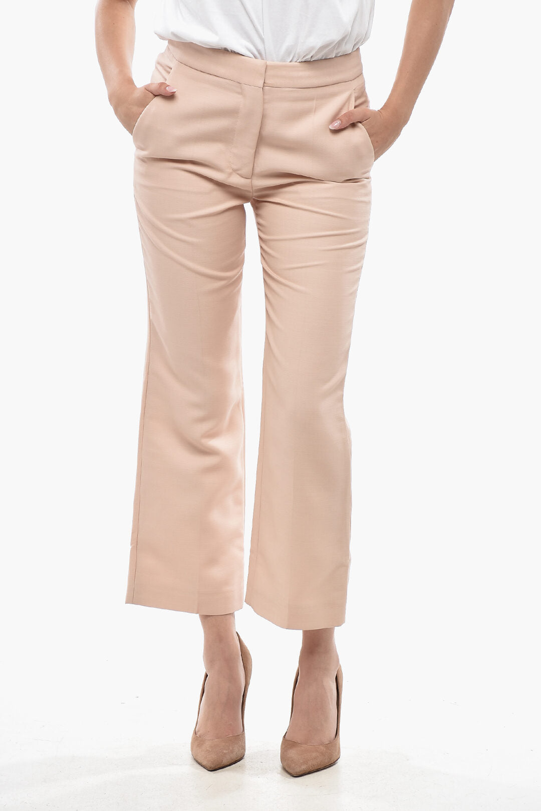 Stella McCartney 3050~Wool-Blend Cropped-Fit Trousers CARLIE