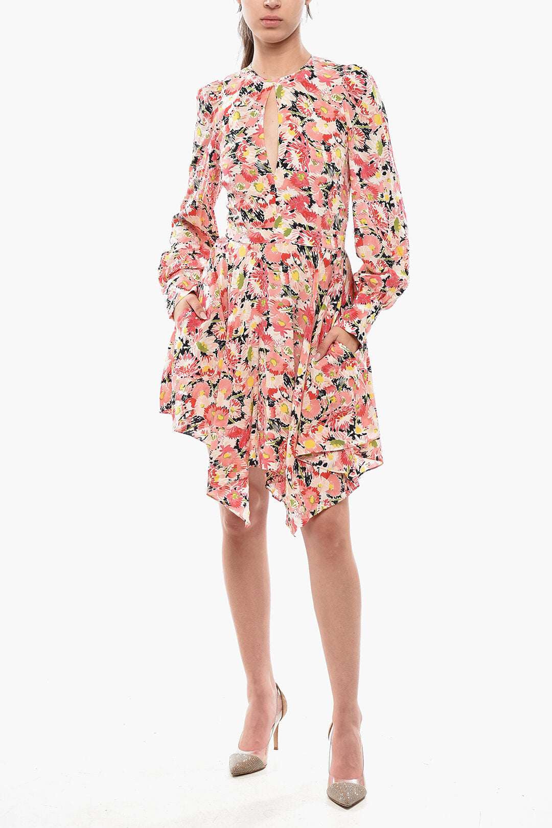 Stella McCartney 3050~Flared Silk Dress FELICITY with Floral Pattern