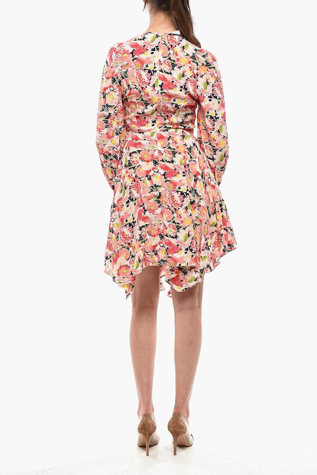 Stella McCartney 3050~Flared Silk Dress FELICITY with Floral Pattern, view 2