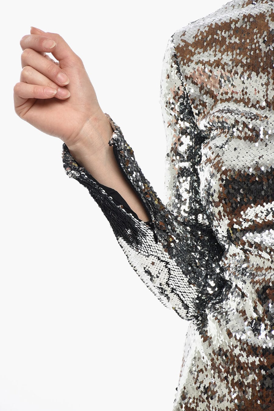 Stella McCartney 3050~Long-Sleeve Top NORAH with All-Over Sequins, view 4