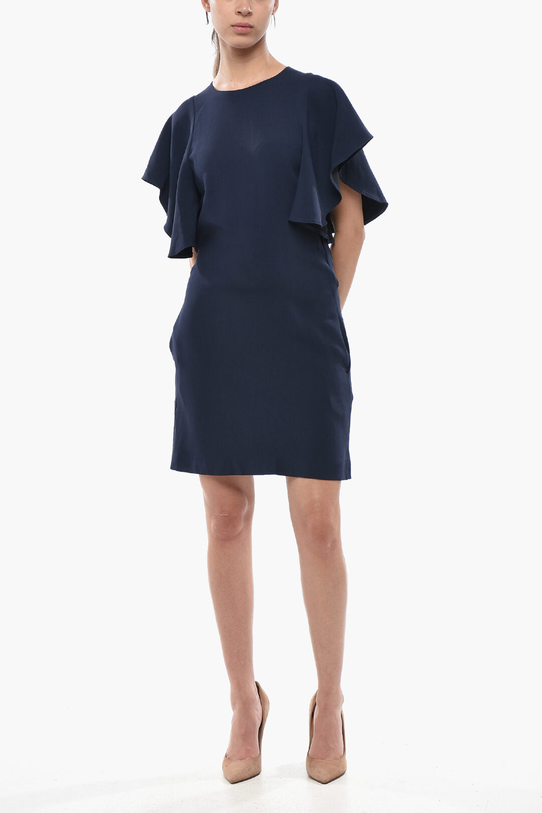 Stella McCartney 2405~Sheath Dress LANA with Ruffle Sleeves