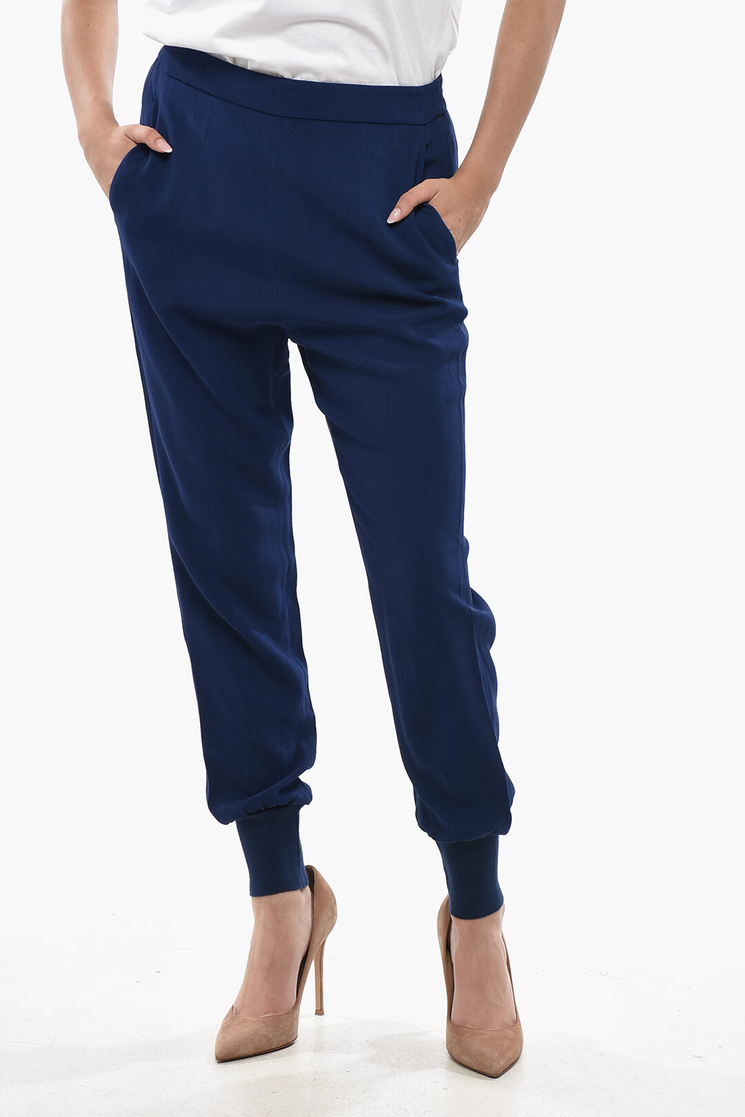 Stella McCartney 2405~CADY Trousers with Jersey Cuffs