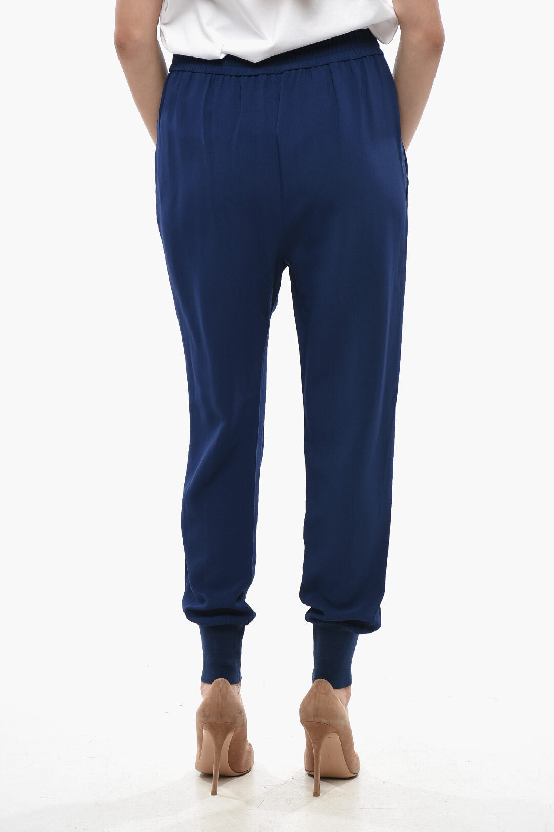 Stella McCartney 2405~CADY Trousers with Jersey Cuffs, view 2