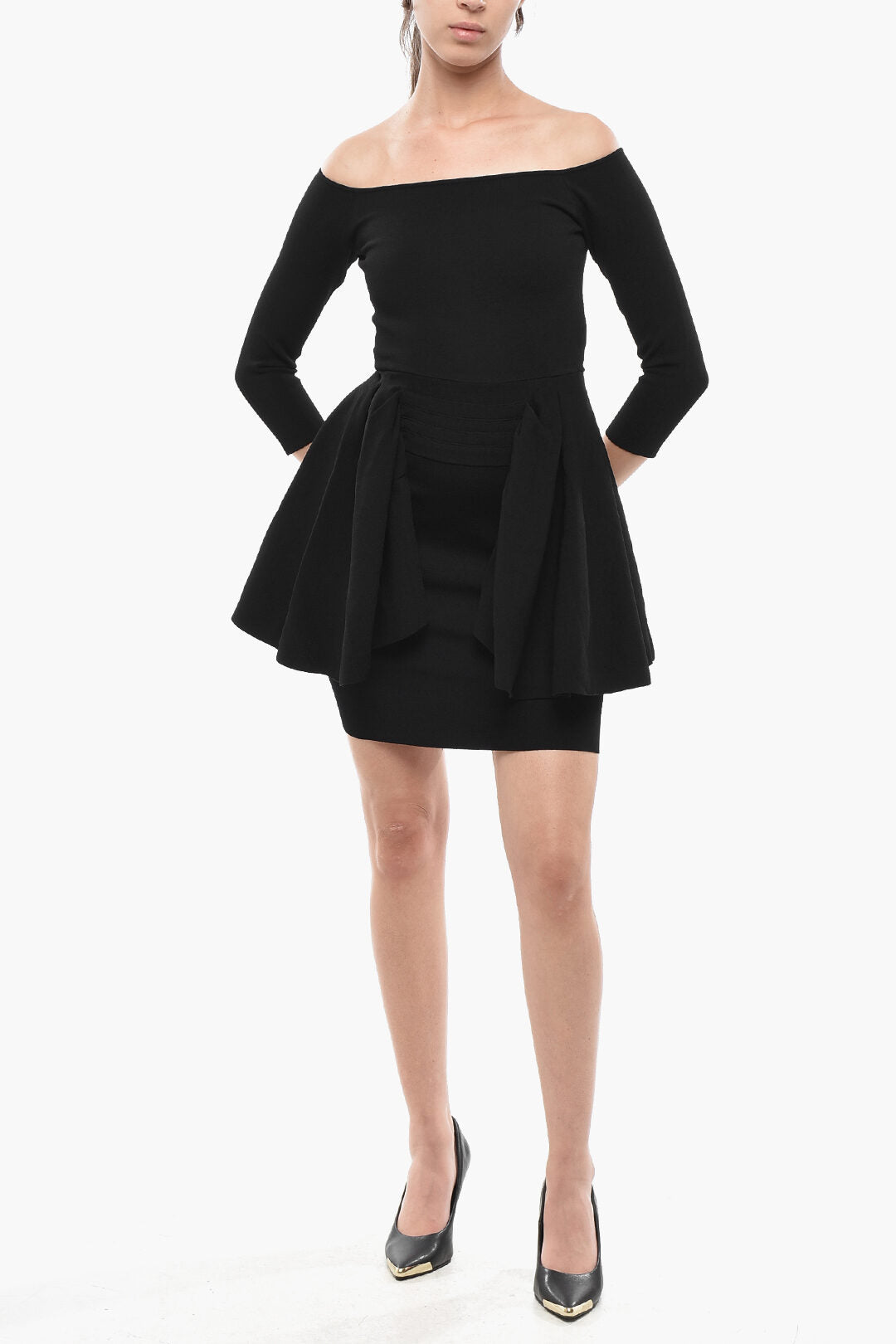 Stella McCartney 3500~Knit Peplum Dress with 3/4 Sleeves