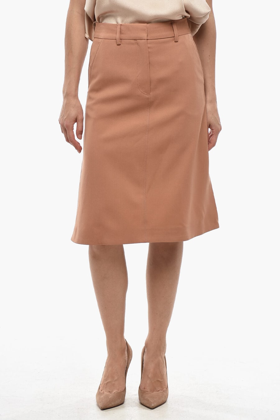 Stella McCartney 3050~Wool Flared Midi Skirt