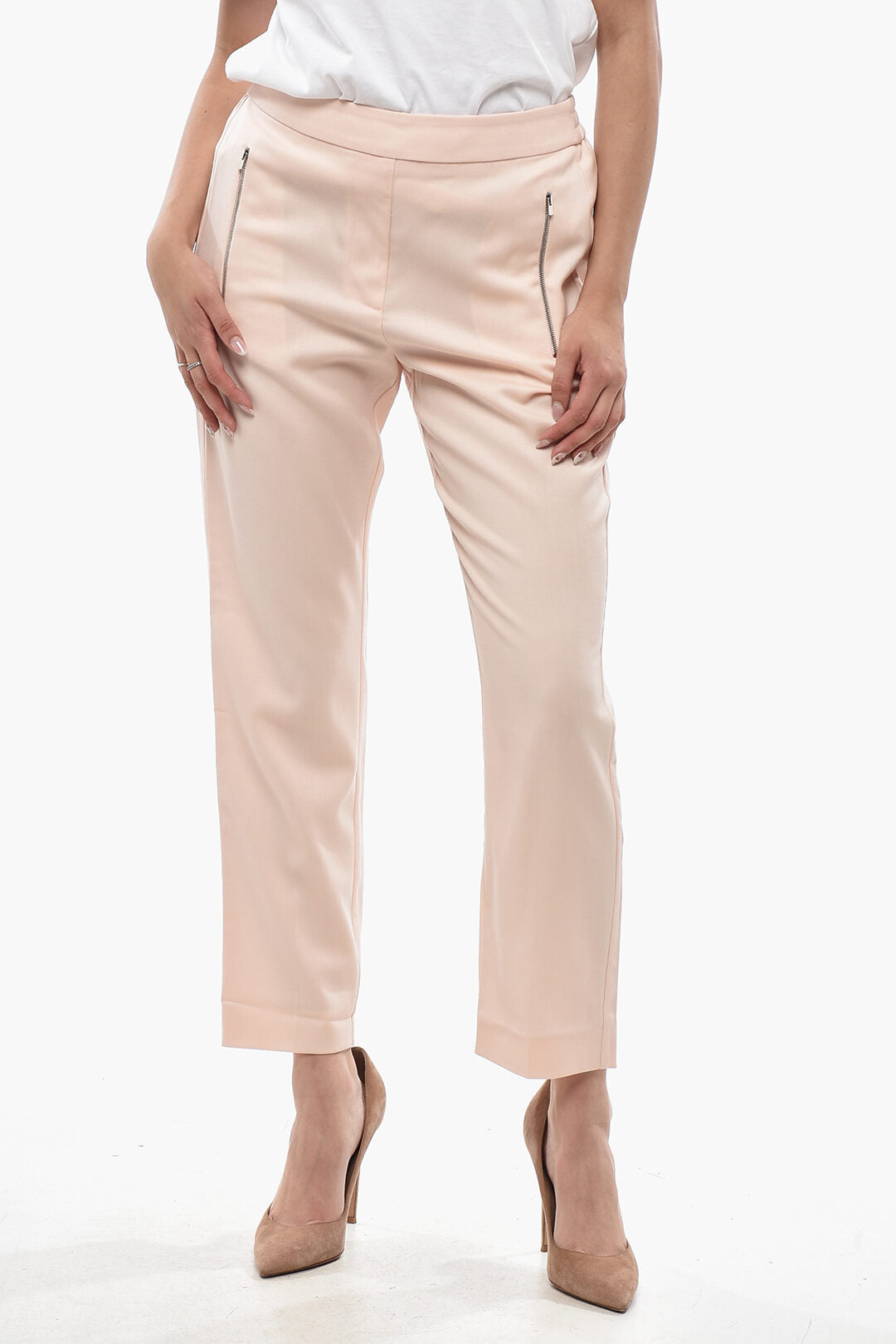 Stella McCartney 3050~Regular-Fit Wool Trousers with Zip Pockets