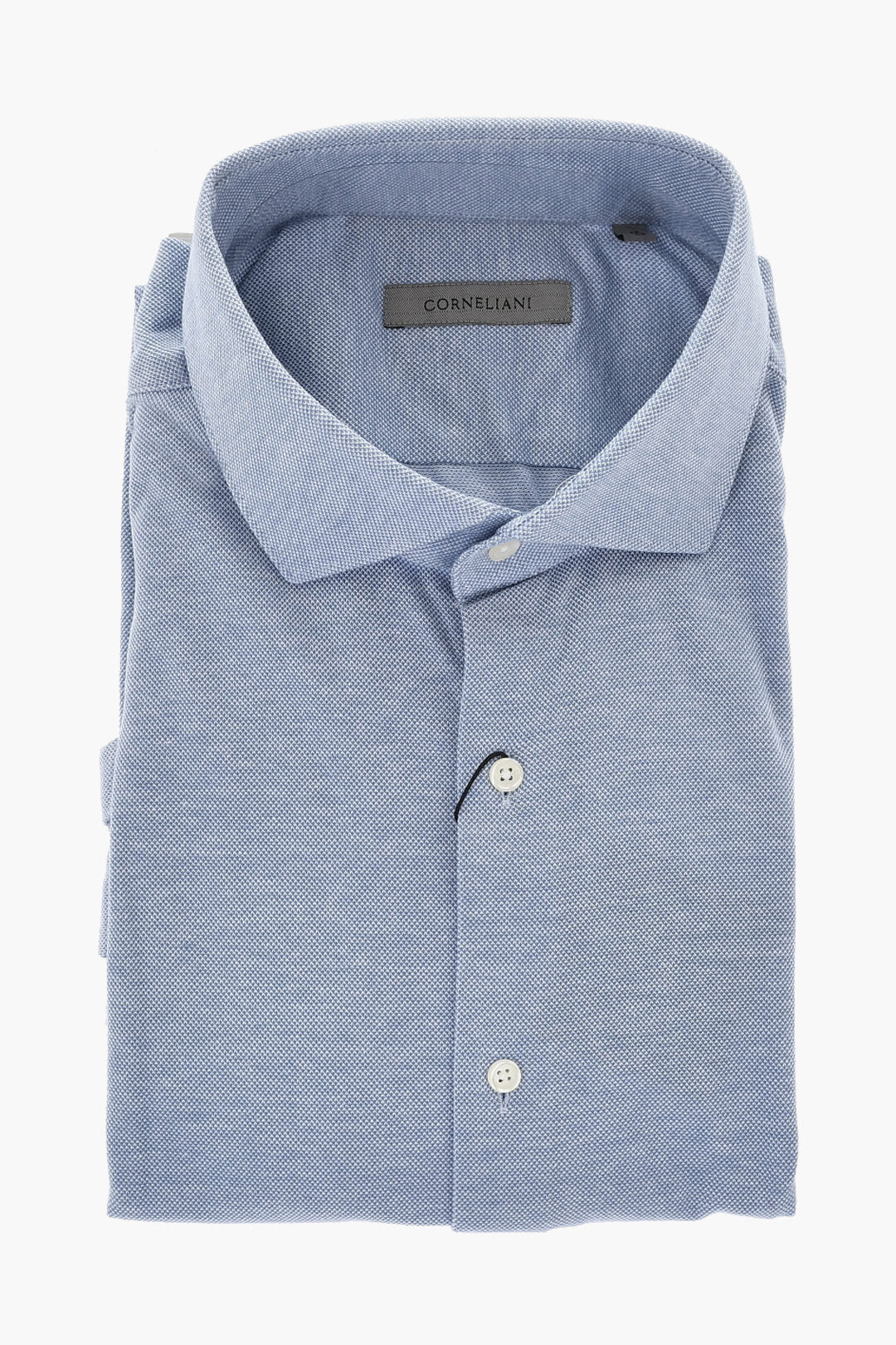 Corneliani 2405~Casual Patterned Cotton Shirt With French Collar