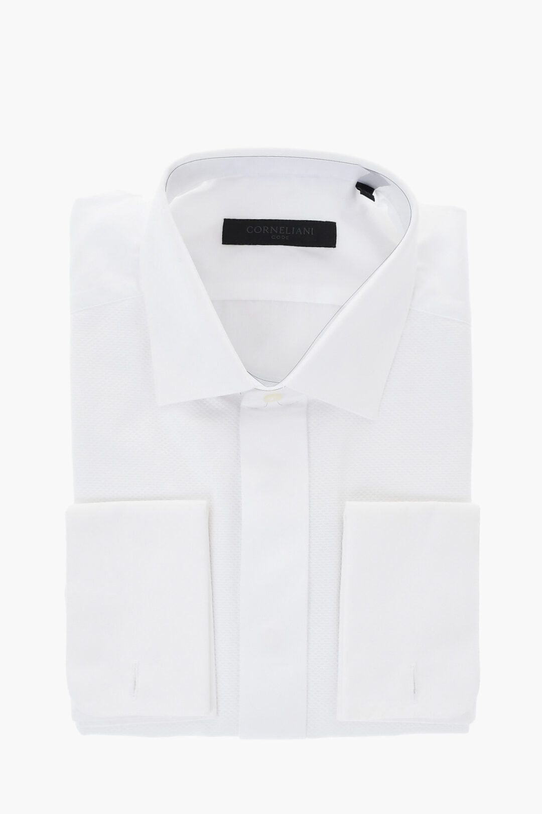 Corneliani 2405~CODE Cotton Tuxedo Shirt With French Collar