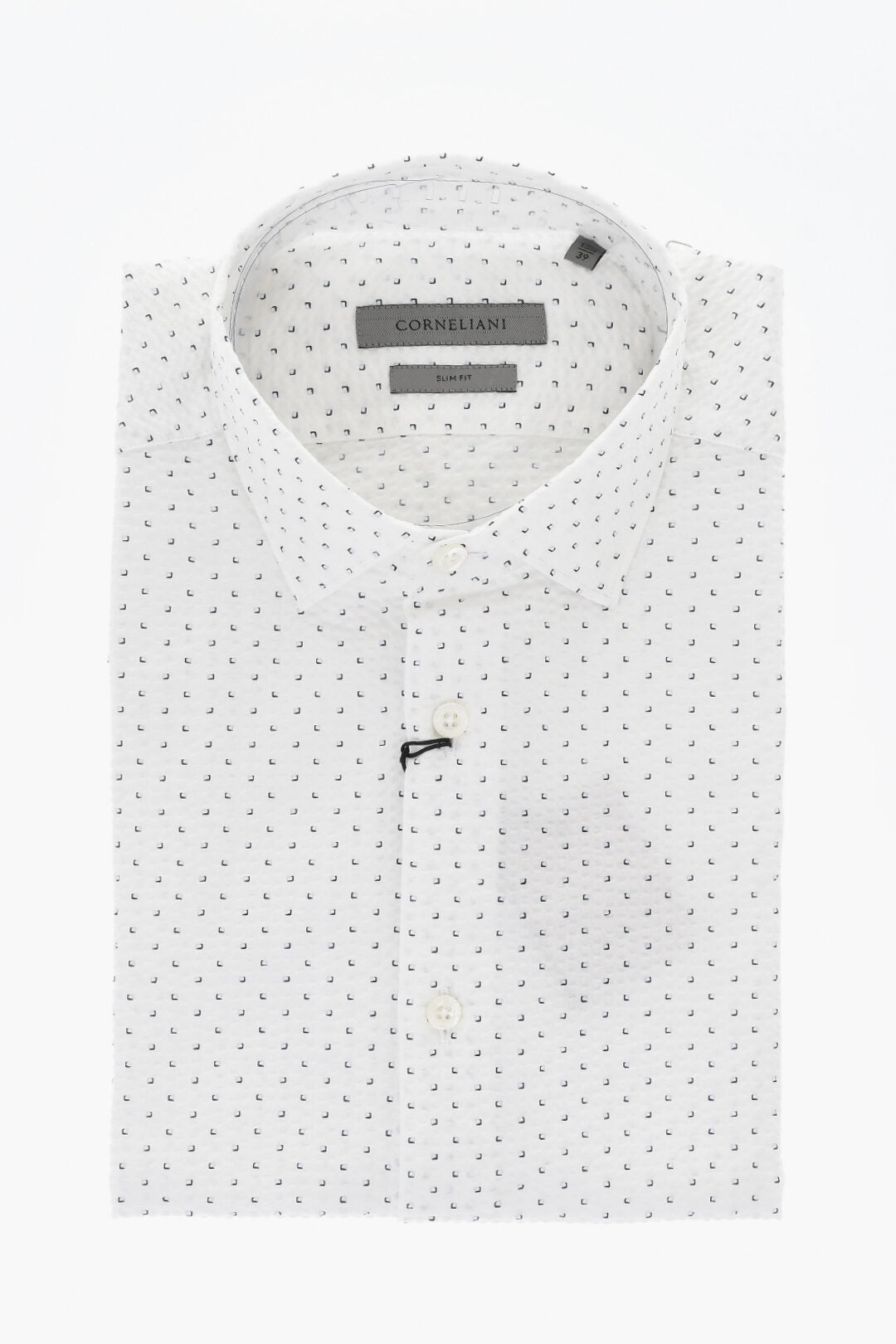 Corneliani 2405~Short-Sleeve Oxford Cotton Shirt