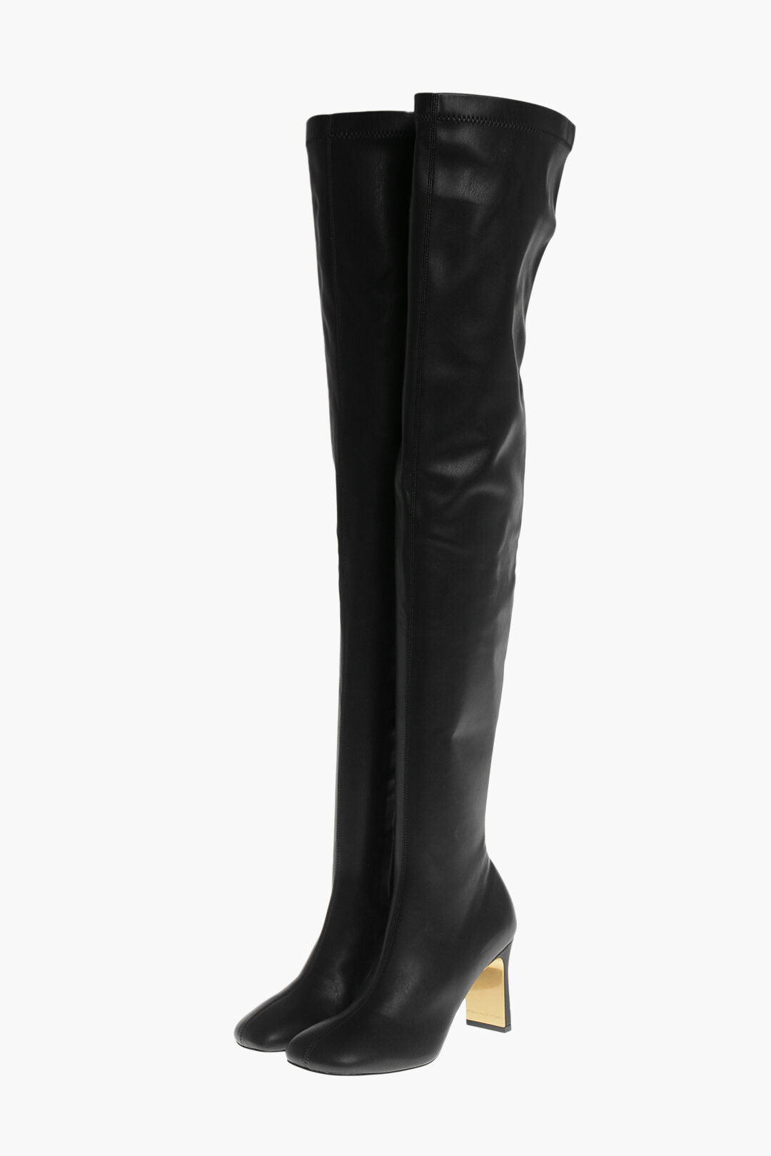 Stella McCartney 3500~Faux Leather High Boots IVY STRETCH With 8 cm Heel