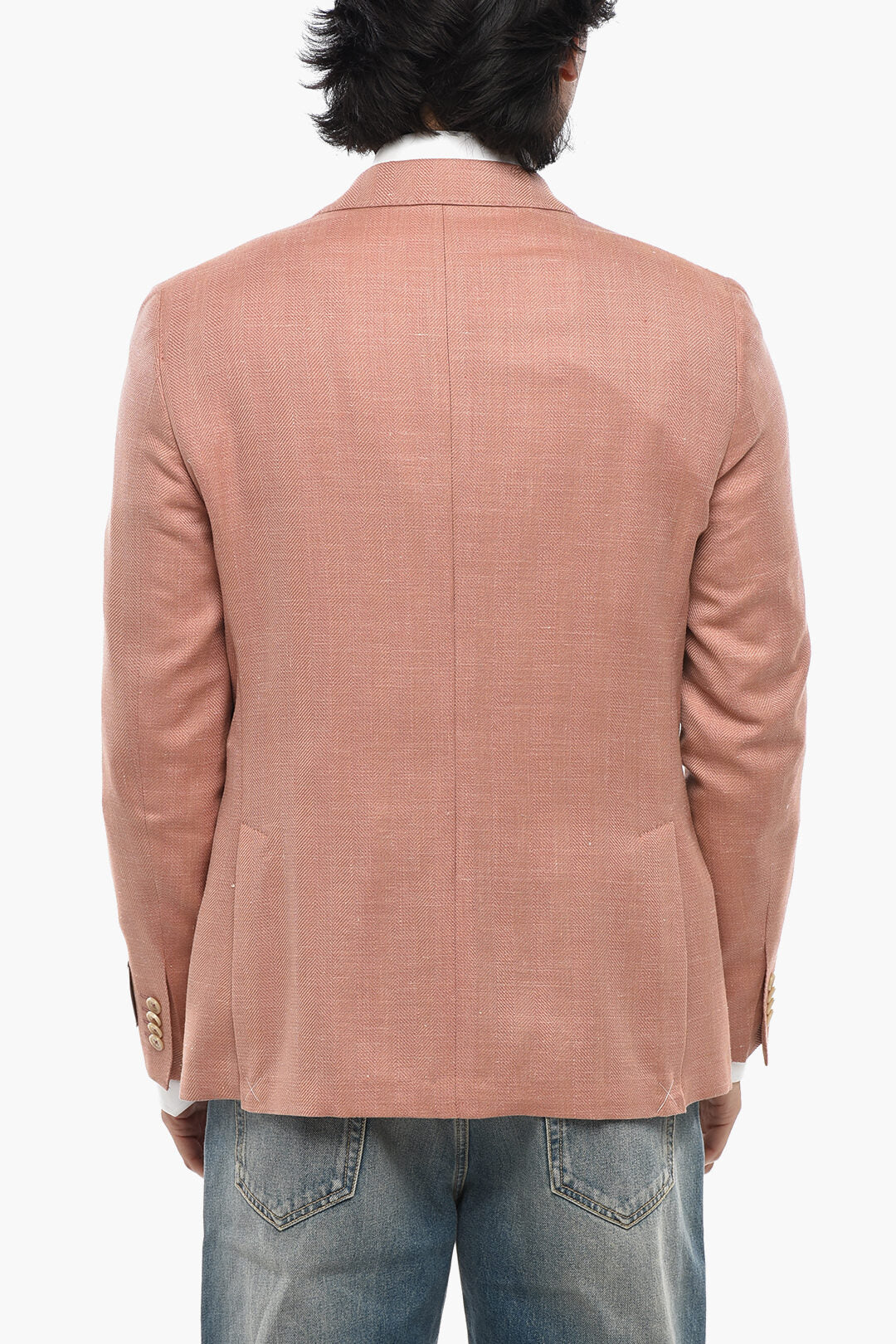 Corneliani 3050~CC COLLECTION Virgin Wool-Blend Blazer with Classic Lapel, view 2