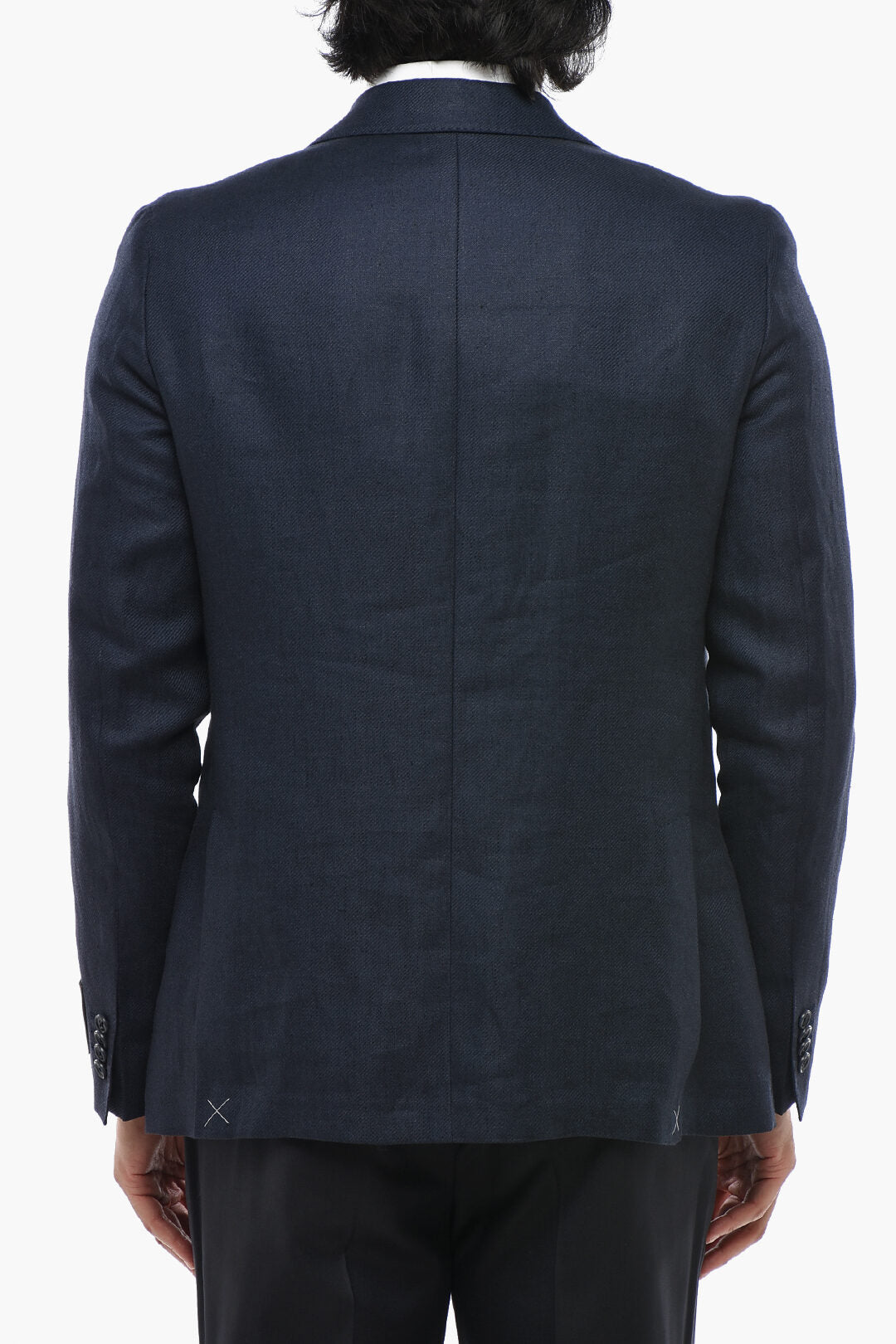 Corneliani 2405~CC COLLECTION Linen-Blend 2-Button Jacket with Classic Lapel, view 2