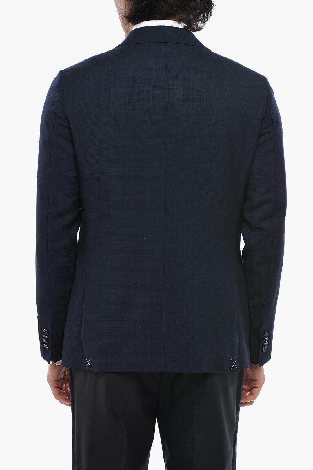 Corneliani 2405~CC COLLECTION 2-Button Virgin Wool and Mohair Jacket with Flap Pockets, view 2