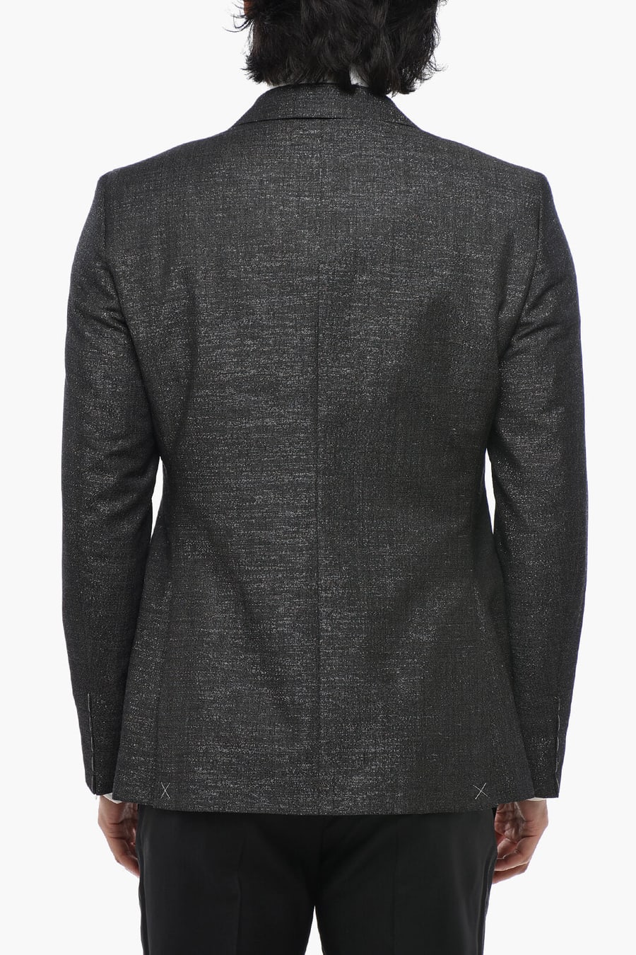 Corneliani 3500~CODE Lurex Blazer With Satin Peak Lapel, view 2