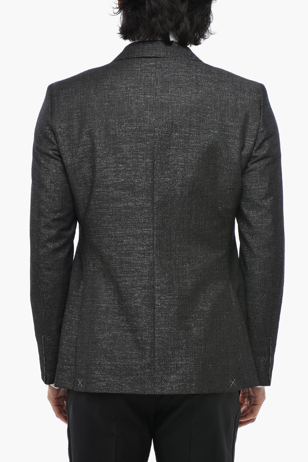 Corneliani 3500~CODE Lurex Blazer With Satin Peak Lapel, view 2
