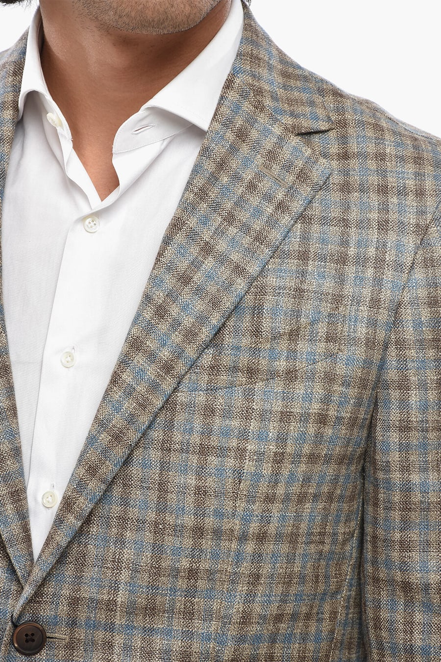 Corneliani 2500~Half-Lined Blazer GATE With Gingham Pattern, view 3