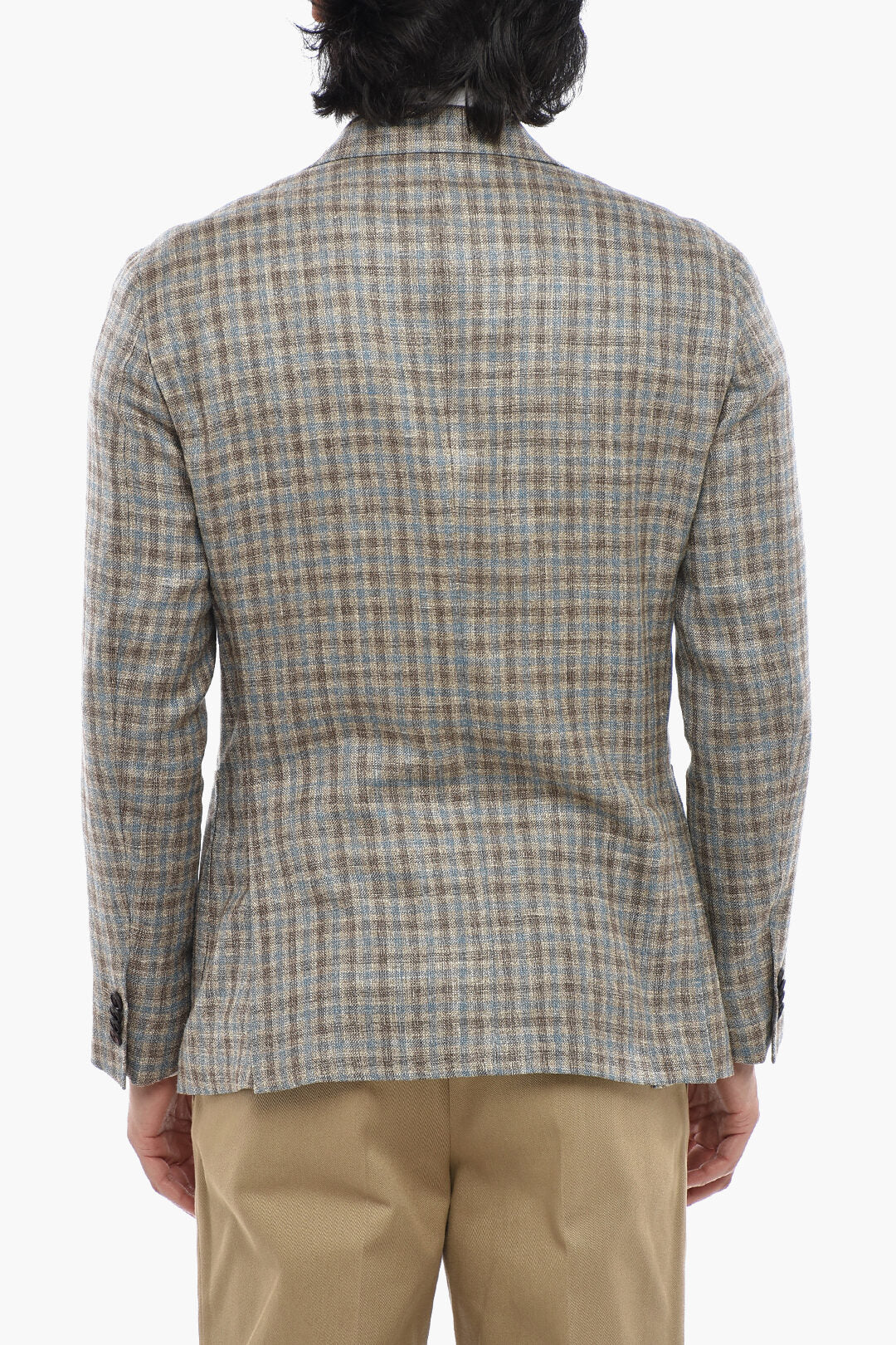 Corneliani 2500~Half-Lined Blazer GATE With Gingham Pattern