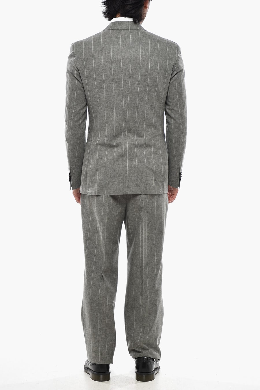 Corneliani 2470~CC COLLECTION Two-Button Pinstripe Suit With Classic Notch Lapel And Double Side Vents, view 4