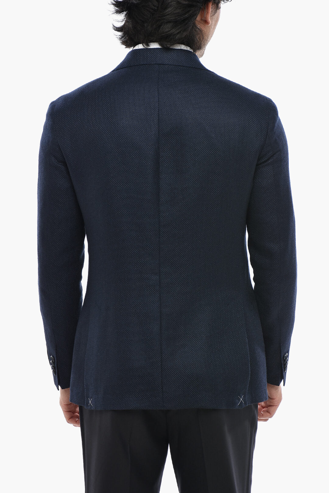 Corneliani 2405~CC COLLECTION Solid-Color 2-Button Jacket With Patch Pockets
