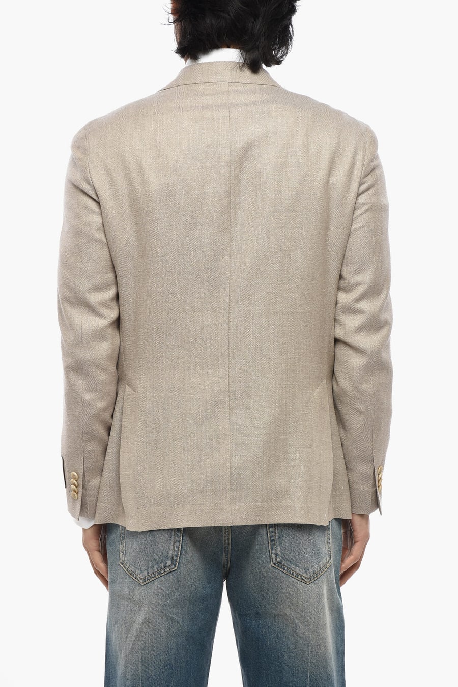 Corneliani 2500~CC COLLECTION Virgin Wool Blend Blazer With Patch Pockets, view 2