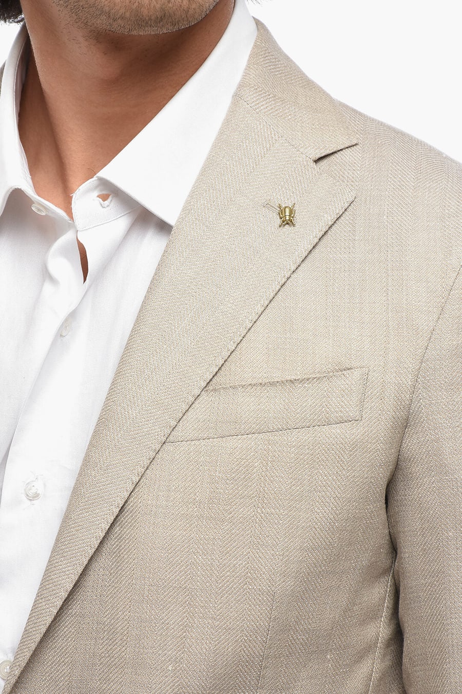 Corneliani 2500~CC COLLECTION Virgin Wool Blend Blazer With Patch Pockets, view 3