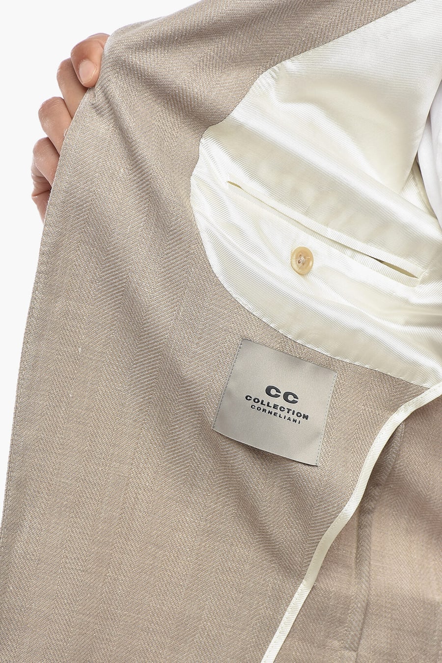 Corneliani 2500~CC COLLECTION Virgin Wool Blend Blazer With Patch Pockets, view 5
