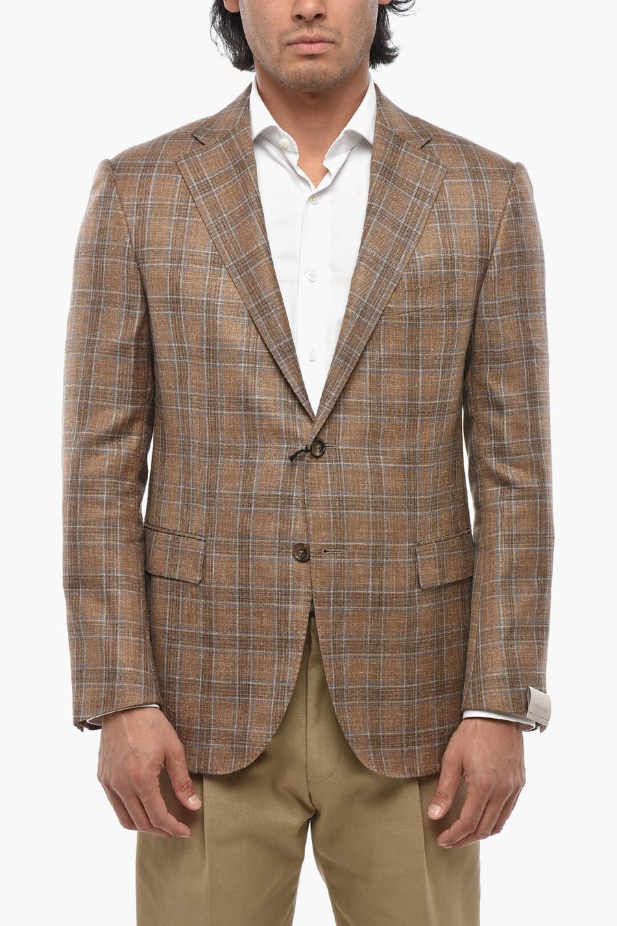 Corneliani 2405~Semi-lined Blazer ACADEMY with Check Pattern