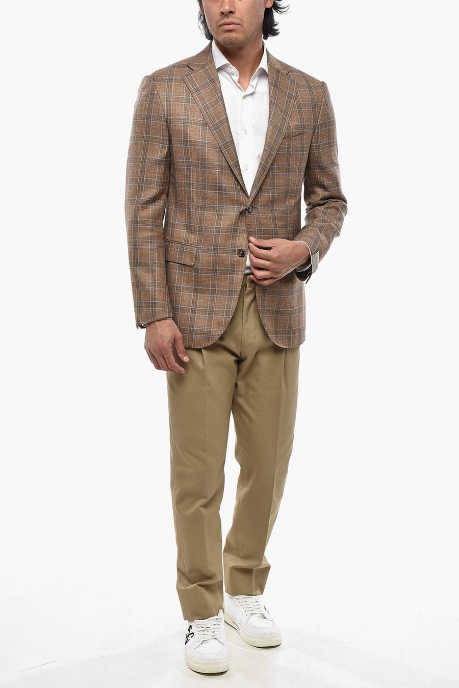 Corneliani 2405~Semi-lined Blazer ACADEMY with Check Pattern, view 3