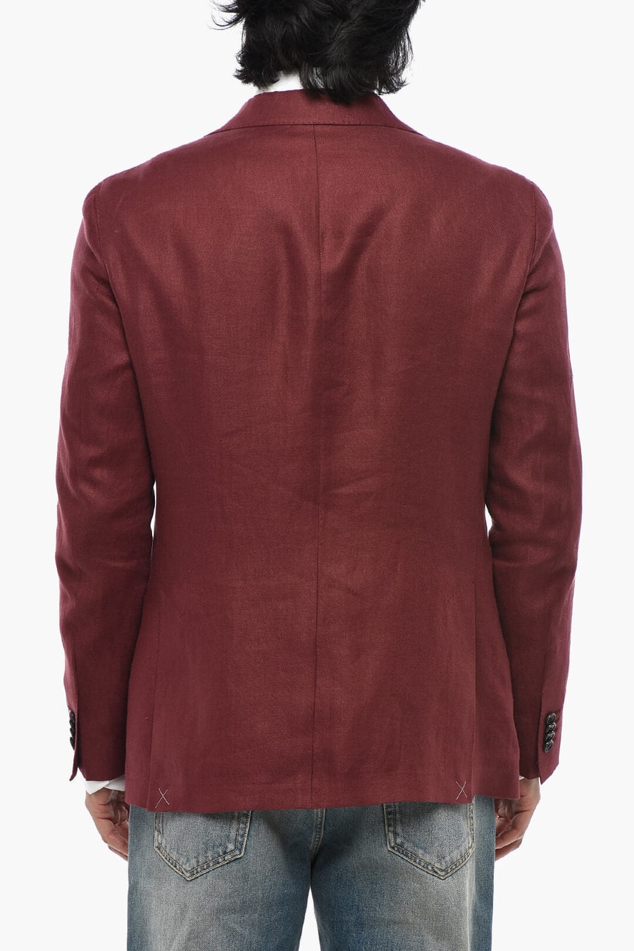 Corneliani 2900~CC COLLECTION Two-Button Linen Blazer, view 2